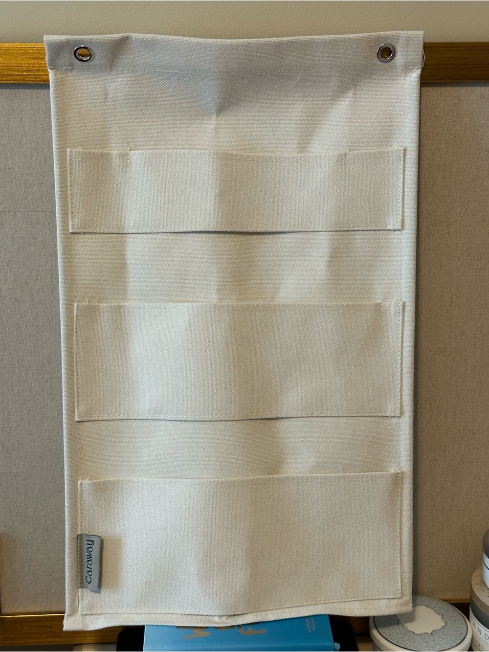 Caraway Hanging Lid Organizer Pocket Panel – Cream